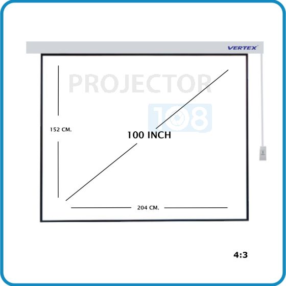 VERTEX Motorized Screen 100" อัตราส่วน 4:3