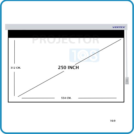 VERTEX Motorized Screen 250" อัตราส่วน 16:9
