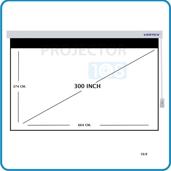 VERTEX Motorized Screen 300" อัตราส่วน 16:9