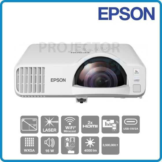 Epson EB-L210SW 3LCD Short Throw Laser Projector ( 4,000, WXGA, Wi-Fi )