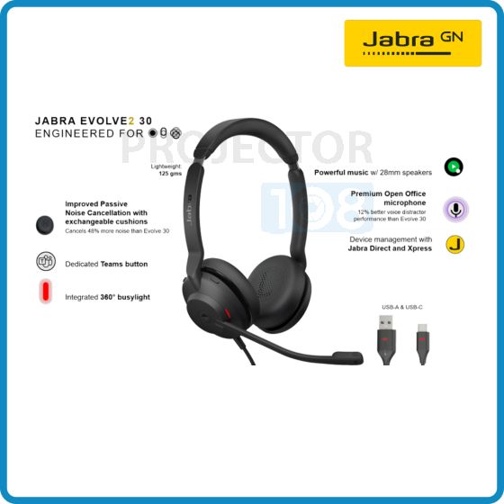Jabra Evolve2 30 USB-A Ms Stereo