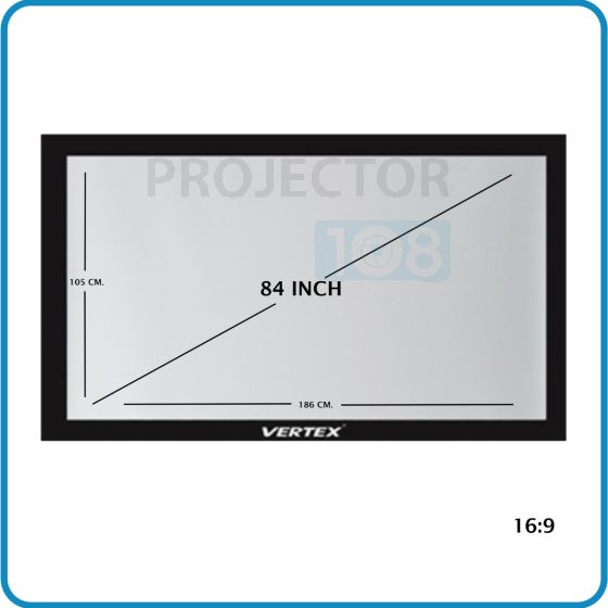 VERTEX Fixed Frame HD-Gray Screen ขนาด 84" อัตราส่วนภาพ 16:9