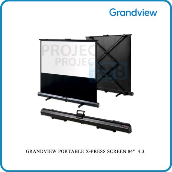 GRANDVIEW Portable X-Press Screen ขนาด 84" อัตราส่วน 4:3