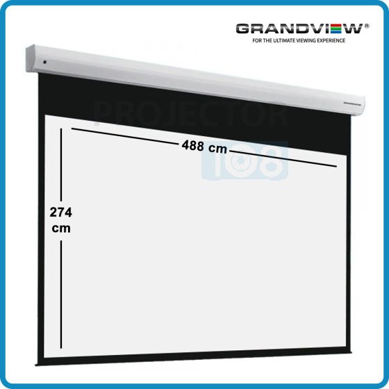 Grandview Elegant Motorized Screen EL-M220 อัตราส่วน 16:9 WM9 with IR Remote Control