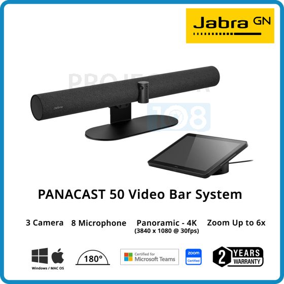 Jabra PanaCast 50 Video Bar System 4K Video Conference + PanaCast Control วิดีโอคอนเฟอร์เรนซ์บาร์ พร้อมตัวควบคุม