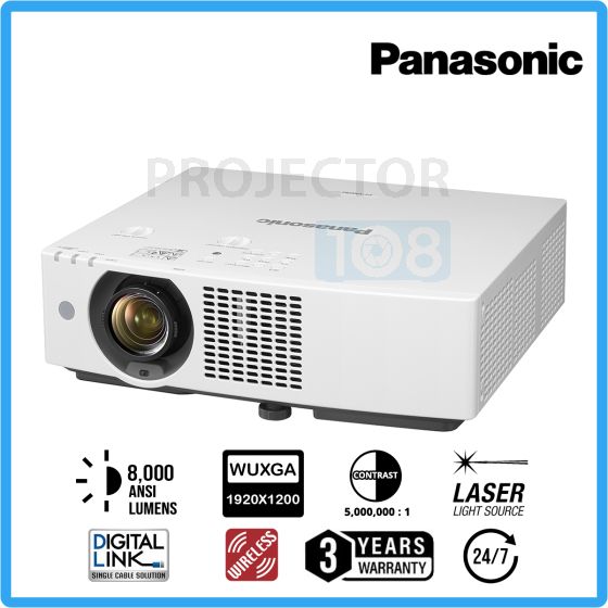 Panasonic PT-VMZ82 3LCD Laser Projector (8,000 ANSI Lumens, WUXGA) 