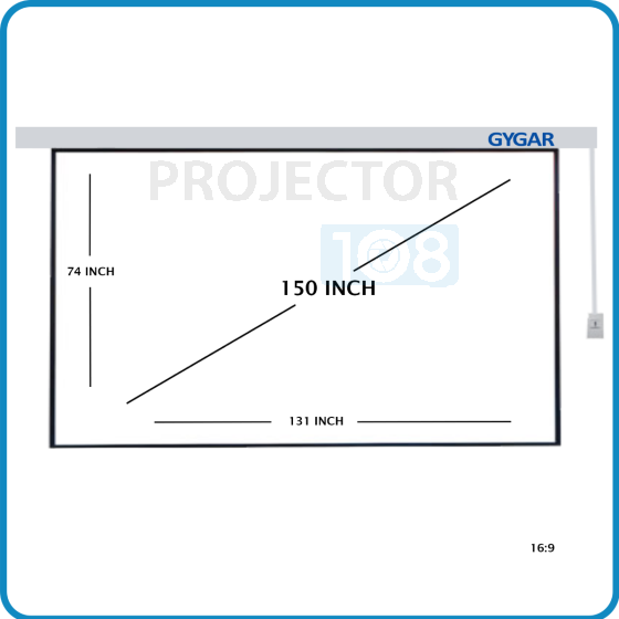 GYGAR Motorized Screen 150" อัตราส่วน 16:9