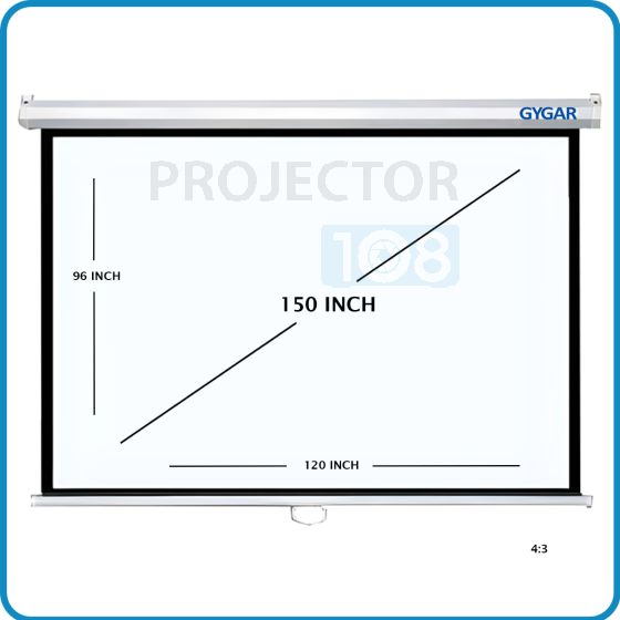 GYGAR Wall Screen 150" อัตราส่วน 4:3