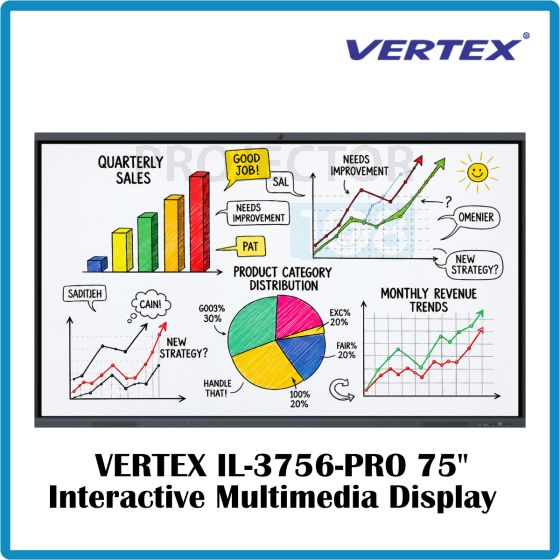 Vertex IL-3756-Pro Interactive Multimedia Display 4K-UHD 75 Inch