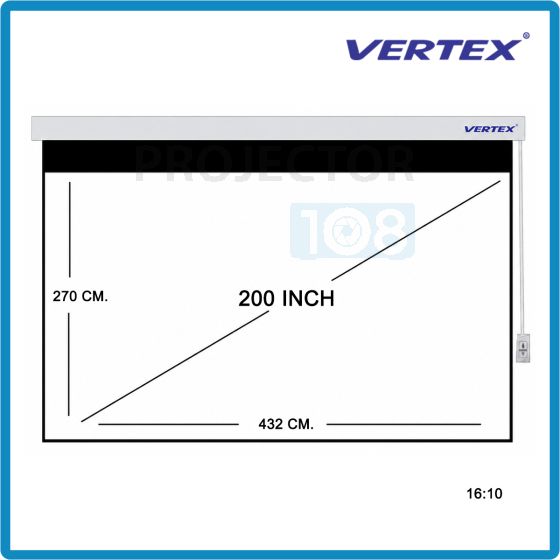 VERTEX Motorized Screen 200" อัตราส่วน 16:10