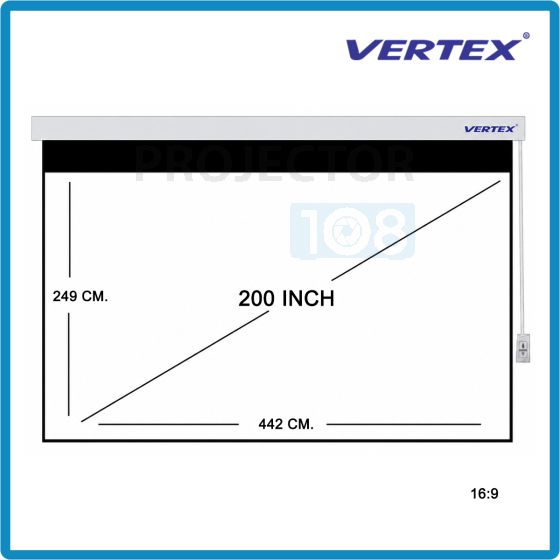 VERTEX Motorized Screen 200" อัตราส่วน 16:9