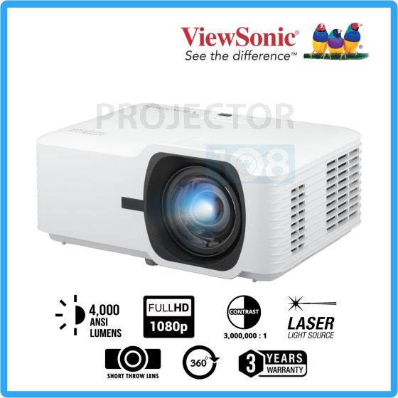 ViewSonic LSD400HD-ST DLP Short Throw Laser Projector Left