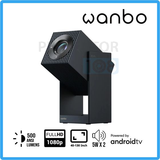 Wanbo Cube2 Pro LED Smart Projector (500 ANSI Lumens, Full HD) Black