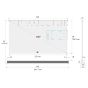 ENVISIONS CineBright UST Floor Rising Screen 100" 16:9 Dimension