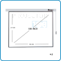 RAZR Motorized Projection Screen 180 Inch Diag 4:3 (EMW-V180) MW with Remote Control 180 นิ้ว อัตราส่วน 4:3 พร้อมรีโมทไร้สาย
