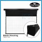 VIVIDSTORM White Cinema Perforated Slimline Motorized Tension Projector Screen 150 Inch 16:9 Black