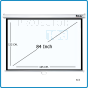 Razr Wall Screen 84" อัตราส่วน 4:3