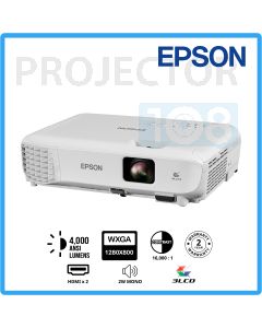 Epson EB-W53 3LCD Projector (4,000 ANSI Lumens, WXGA)