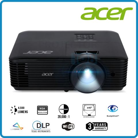 Acer X1228i DLP Projector ( 4,500 , XGA , Wireless )