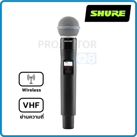 SHURE : QLXD2/B58-Q12 Handheld Wireless Transmitter with Interchangeable BETA 58A Microphone Capsule - Q12 Band (748-758 MHz)