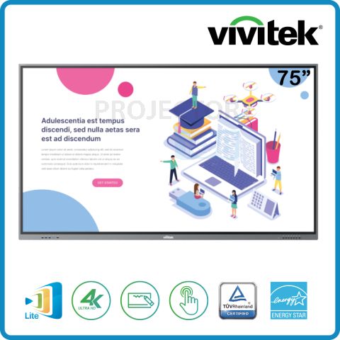 Vivitek Novo Touch LED Interactive Display BK750i (75 Inch)