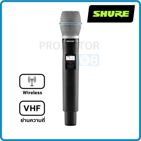 SHURE : QLXD2/B87A-M19 Wireless Transmitter with BETA 87A Microphone Capsule - M19 Band (694-703 MHz).