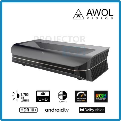 AWOLVISION LTV-2500 DLP Home Smart Laser Ultra Short Throw Projector Left