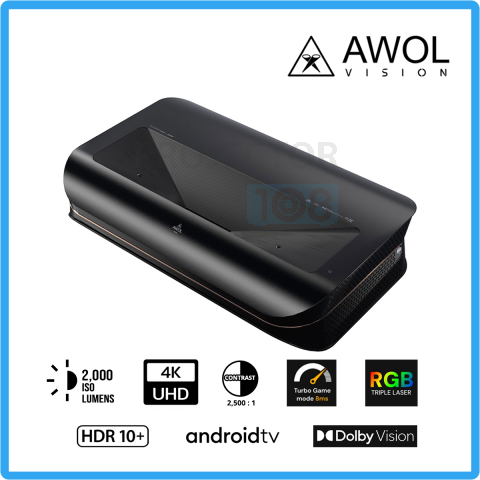 AWOLVISION LTV-3500 Pro DLP Home Smart Laser Ultra Short Throw Projector