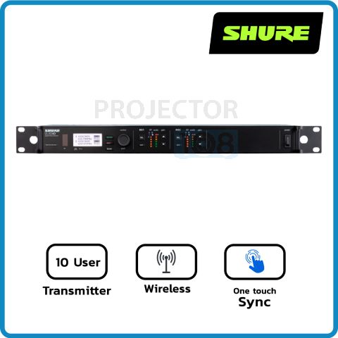 SHURE : ULXD4DA-Q12 ULX-D Series 2-channel Digital Wireless Receiver with Predictive Switching Diversity, Interference Detection and Alerts, and 256-bit Encryption - Q12 Band (748-758 MHz).