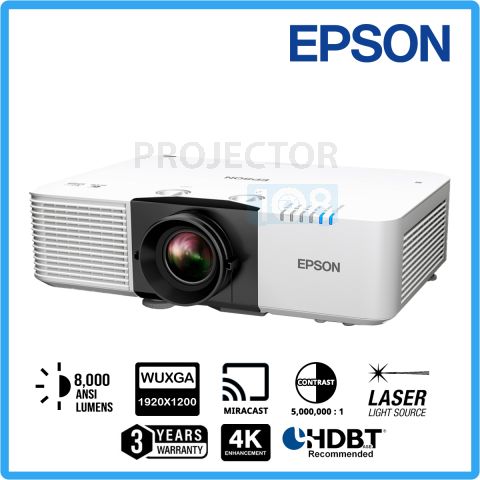 Epson EB-L890E 3LCD Short Throw Large Venue Laser Projector Left