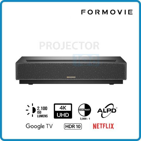 Formovie Cinema Edge DLP Ultra-short Throw Home Laser Projector ( 2,100 ISO Lumens, 4K UHD, Google TV)