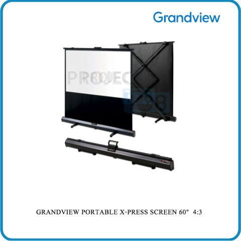 GRANDVIEW Portable X-Press Screen ขนาด 60" อัตราส่วน 4:3