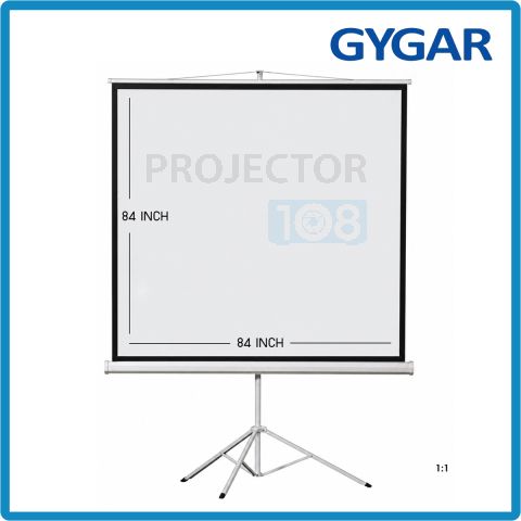 GYGAR Tripod Screen 84" อัตราส่วน 1:1