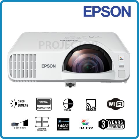 Epson EB-L200SW 3LCD Short-throw Laser Projector ( 3,800 , WXGA , Built-in Wireless )