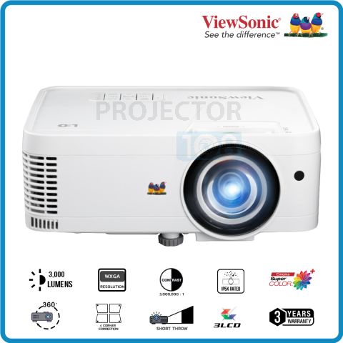 Viewsonic LS550WHE DLP Short Throw LED Projector (3,000, WXGA)