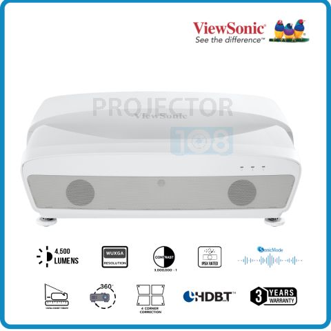 ViewSonic LS831WU DLP Ultra Short Throw Laser Projector (4,500 , WUXGA)