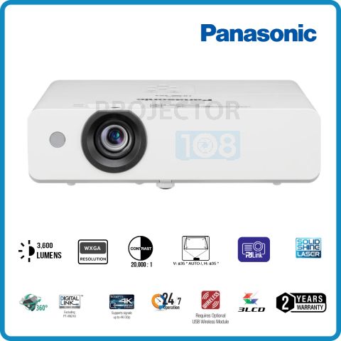 Panasonic PT-LW376 3LCD Projector (3,600 , WXGA)