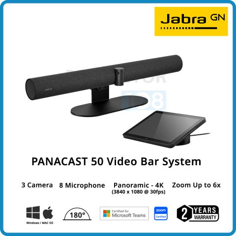 Jabra PanaCast 50 Video Bar System 4K Video Conference + PanaCast Control วิดีโอคอนเฟอร์เรนซ์บาร์ พร้อมตัวควบคุม