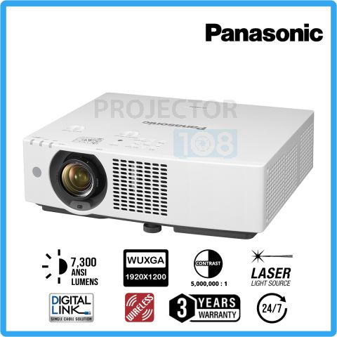 Panasonic PT-VMZ72 3LCD Laser Projector (7,300 ANSI Lumens, WUXGA) Left