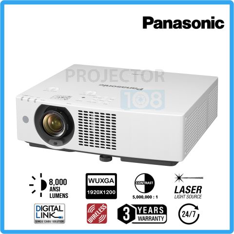 Panasonic PT-VMZ82 3LCD Laser Projector (8,000 ANSI Lumens, WUXGA) 