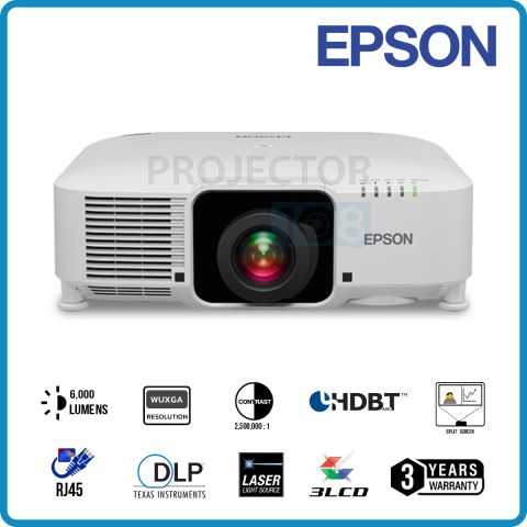 EPSON EB-PU1006W 6,000 Lumens WUXGA 3LCD Laser Projector with 4K Enhancement