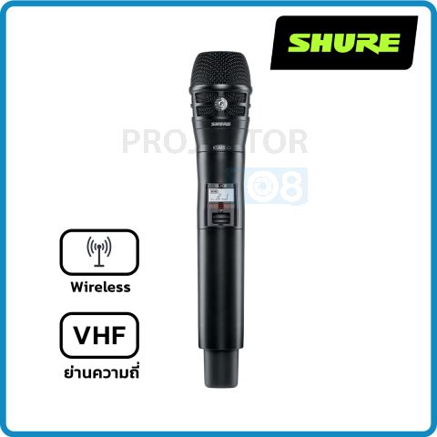 SHURE : QLXD2/K8B-M19 Handheld Wireless Transmitter with Interchangeable KSM8 Microphone Capsule - M19 Band (694-703 MHz).