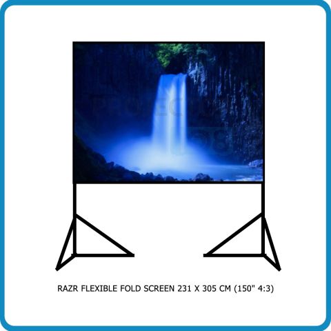 Razr Flexible Fold Screen 231 x 305 cm (150" 4:3)