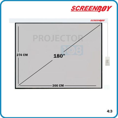Screenboy Motorized Screen 180" อัตราส่วน 4:3