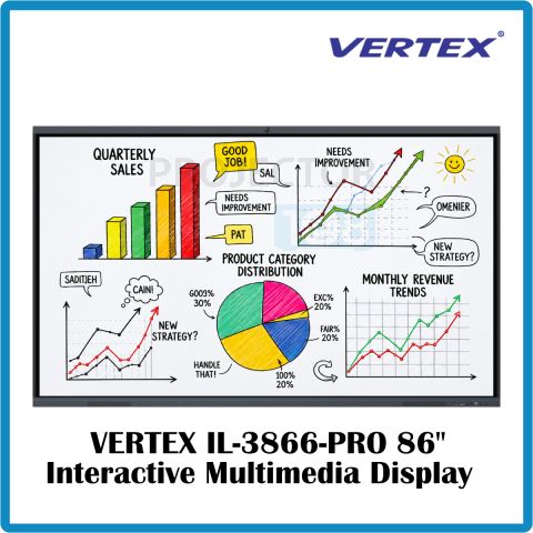 Vertex IL-3866-Pro Interactive Multimedia Display 4K-UHD 86 Inch