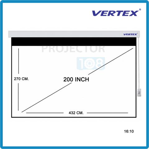 VERTEX Motorized Screen 200" อัตราส่วน 16:10