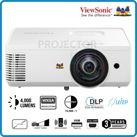 ViewSonic PS502W WXGA Short Throw Education & Business​ Projector​