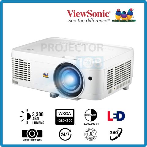 ViewSonic LSD300W-ST DLP Short Throw LED Projector (3,300 ANSI Lumens, WXGA)