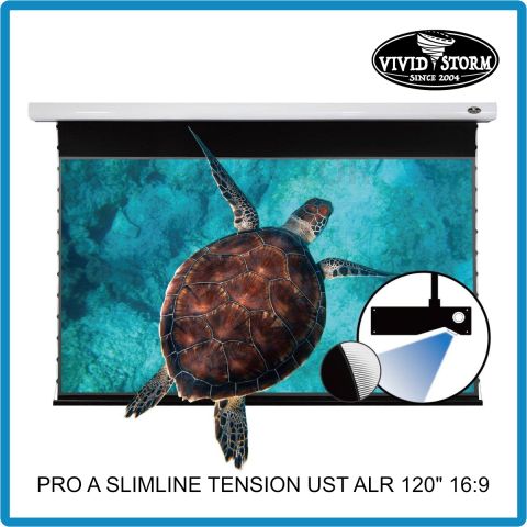 VIVIDSTORM PRO A Slimline Motorized Tension UST ALR Projector Screen 120 Inch 16:9