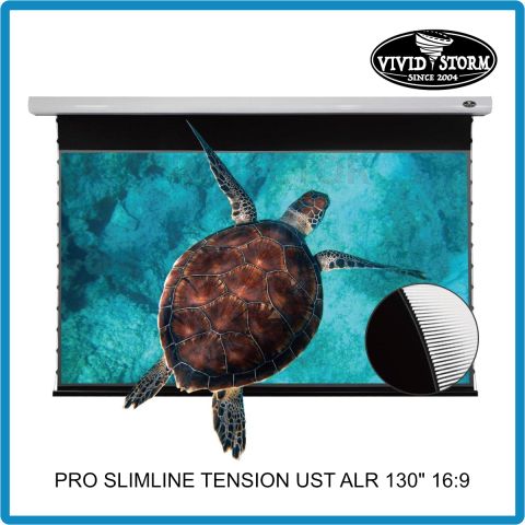VIVIDSTORM PRO Plus Slimline Motorized Tension UST ALR Projector Screen 130 Inch 16:9
